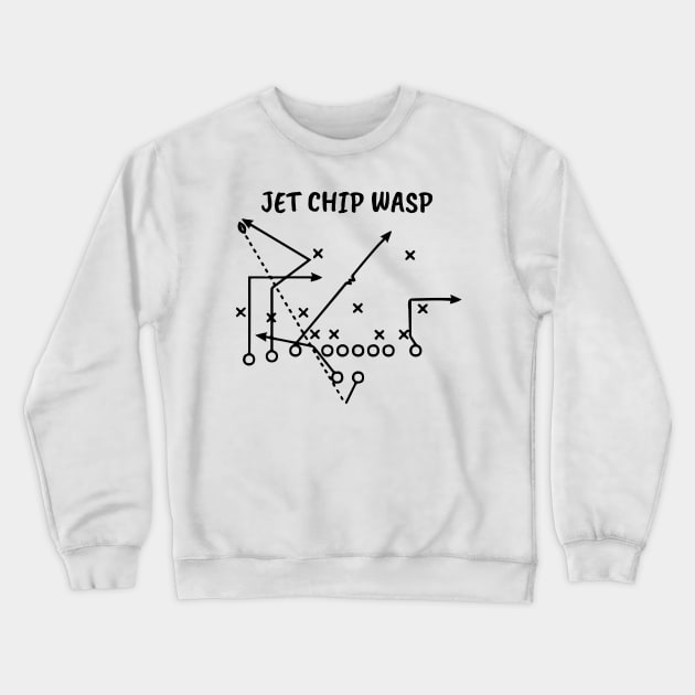 Jet Chip Wasp Special Football Play Football Art Sports Art Crewneck Sweatshirt by Anodyle